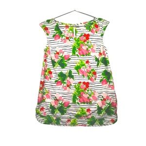 Merona Striped Floral Sleeveless Blouse Size S Preowned Excellent Condition